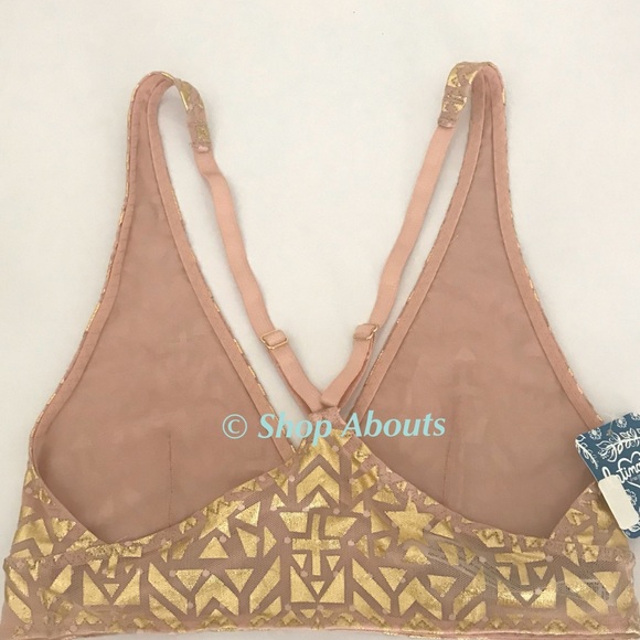 Free People Wonderland Pink Bralette Bra OB655891 - Picture 3 of 8